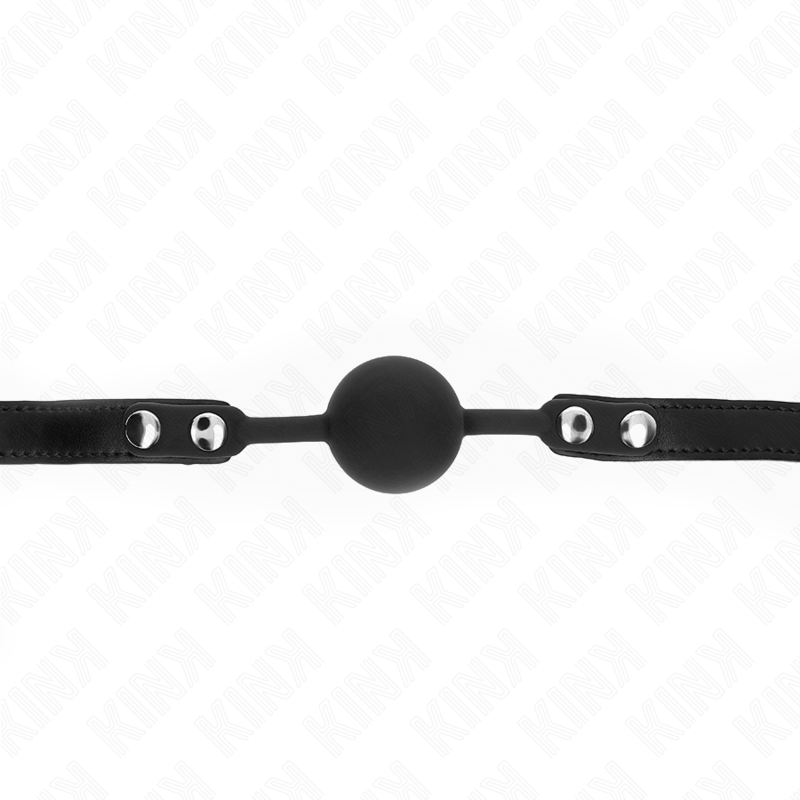 KINK - MODEL 1 SILICONE BALL 4 CM GAG WITH LOCK 60 x 2 CM KINK COLLAR & GAG - 5