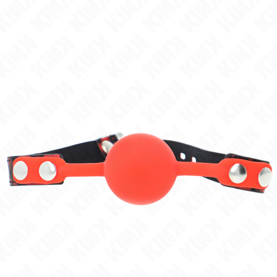 KINK - MODEL 2 SILICONE BALL 4 CM GAG WITH LOCK 60 x 2 CM KINK COLLAR & GAG - 1