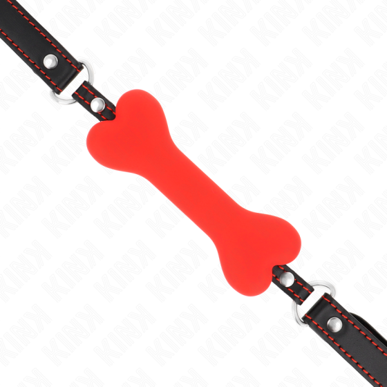 KINK - RED BONE 12 CM GAG 63 x 2 CM KINK COLLAR & GAG - 4