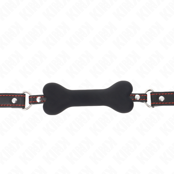 KINK - BLACK BONE 12 CM GAG 63 x 2 CM KINK COLLAR & GAG - 3