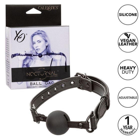 CALEXOTICS - NOCTURNAL BALL GAG SILICONE BLACK CALEXOTICS - 1