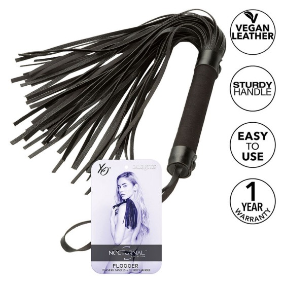 CALEXOTICS - NOCTURNAL FLOGGER LEATHER BLACK CALEXOTICS - 1