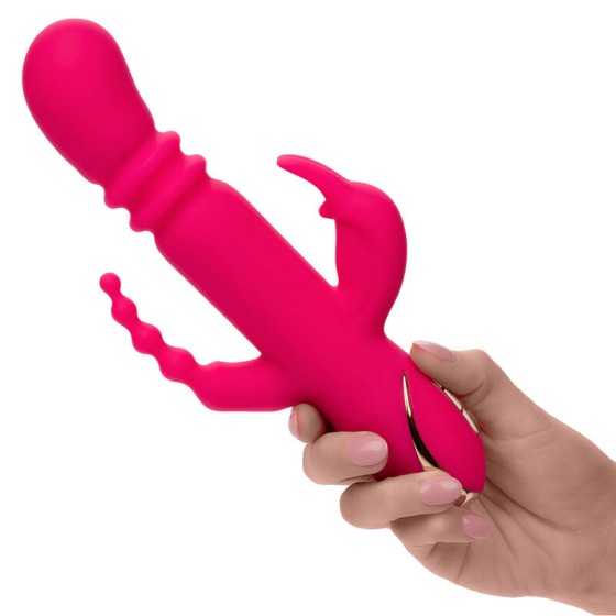 CALEXOTICS - JACK FANTASY TRIPLE HEATED VIBRATOR RABBIT PINK CALEXOTICS - 6