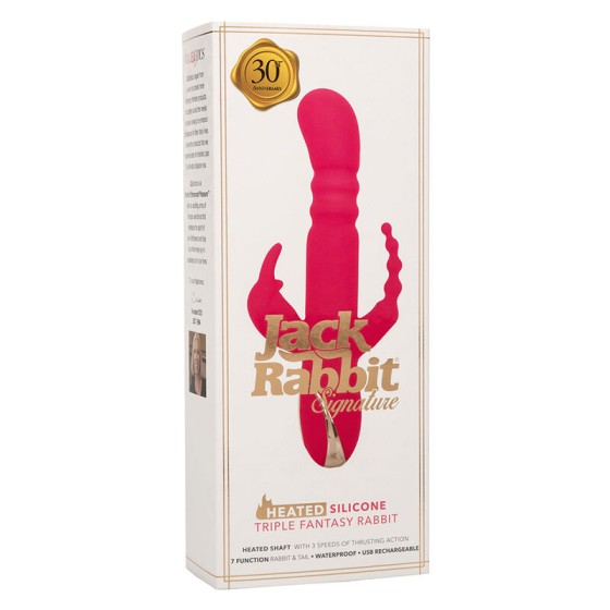 CALEXOTICS - JACK FANTASY TRIPLE HEATED VIBRATOR RABBIT PINK CALEXOTICS - 10