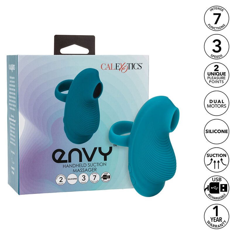 CALEXOTICS - ENVY HANDHELD ROLLING BALL MASSAGER 7 VIBRATIONS BLUE CALEXOTICS - 1