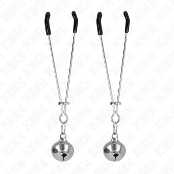 KINK - THIN BELL NIPPLE CLAMPS SILVER 7 CM KINK NIPPLE GRIP - 1