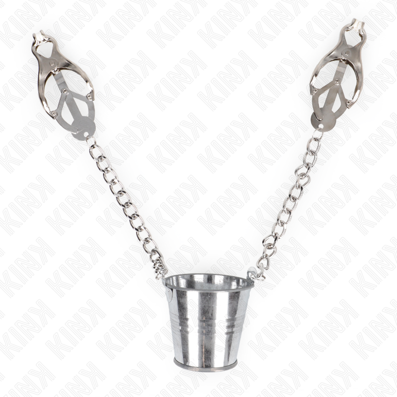 KINK - NIPPLE CLAMPS WITH A BUCKET SILVER KINK NIPPLE GRIP - 2