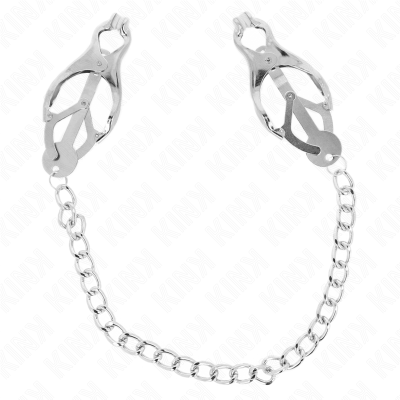 KINK - JAPANESE CLOVER NIPPLE CLAMPS WITH CHAIN SILVER 30 CM KINK NIPPLE GRIP - 1