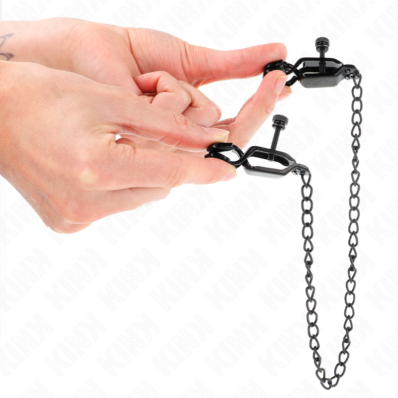 KINK - FLAT CHAIN NIPPLE CLAMPS BLACK 30 CM KINK NIPPLE GRIP - 2