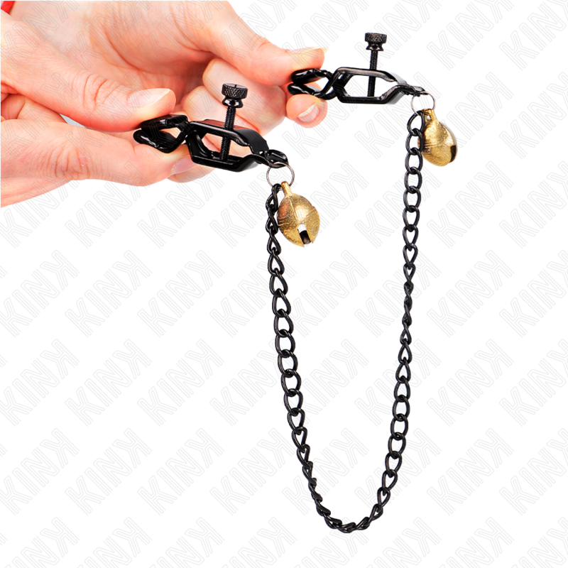 KINK - FLAT CHAIN NIPPLE CLAMPS AND BELL SILVER 30 CM KINK NIPPLE GRIP - 4