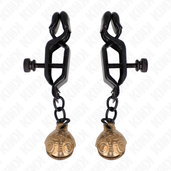 KINK - BELL JAW STYLE NIPPLE CLAMPS BLACK 7 CM KINK NIPPLE GRIP - 1