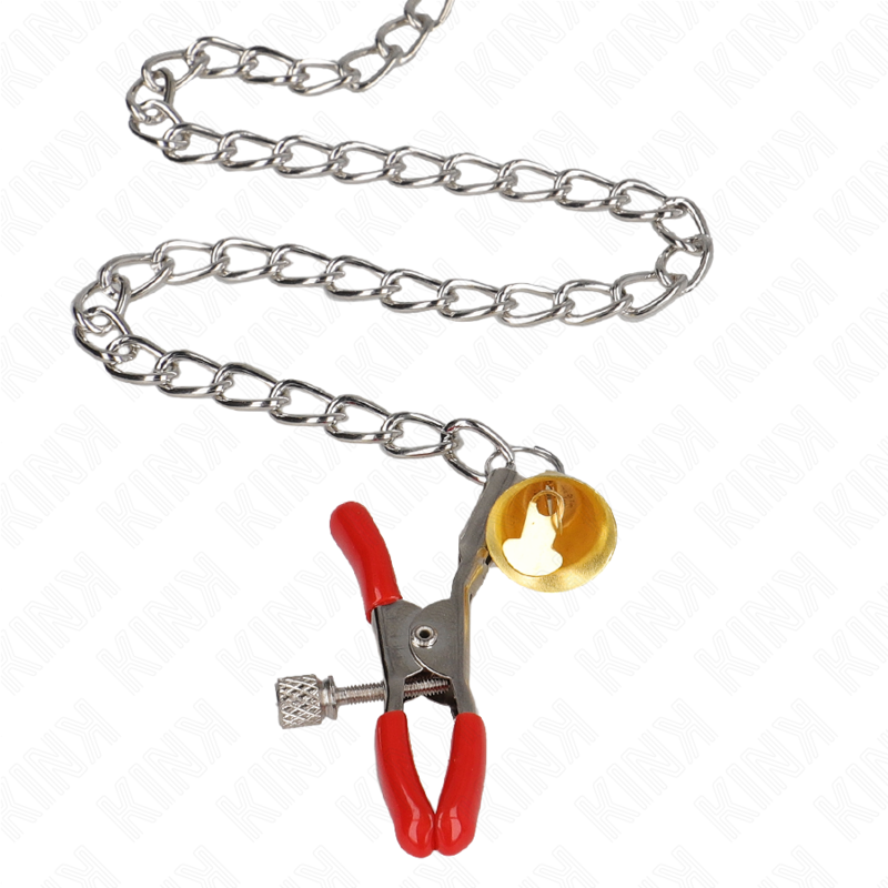 KINK - BELL TRIPLE NIPPLE AND CLIT CLAMPS RED WITH CHAIN 30 CM KINK NIPPLE GRIP - 4