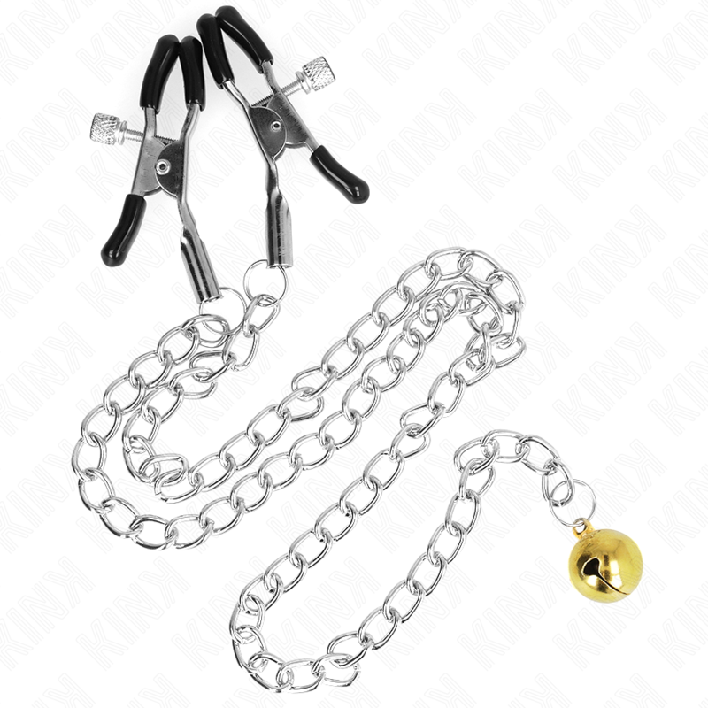 KINK - CHAIN NIPPLE CLAMPS WITH BELL 30 CM KINK NIPPLE GRIP - 1