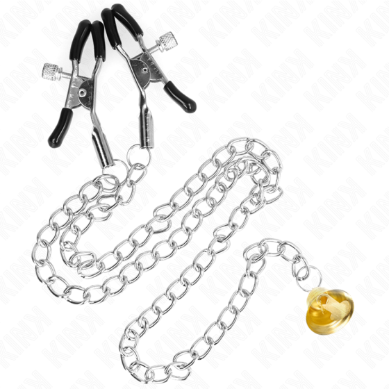 KINK - CHAIN NIPPLE CLAMPS WITH HORN PENDANT 30 CM KINK NIPPLE GRIP - 1