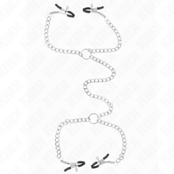 KINK - 4 CHAIN NIPPLE CLAMPS 32 CM WITH LITTLE CHAINS 14 CM KINK NIPPLE GRIP - 1