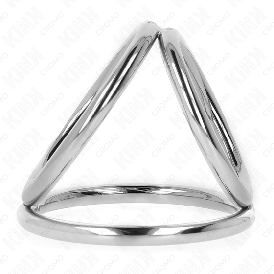 KINK - TRIPLE CHROME METAL PENIS RING 3.2 CM TO 4.5 CM KINK RING POWER - 4