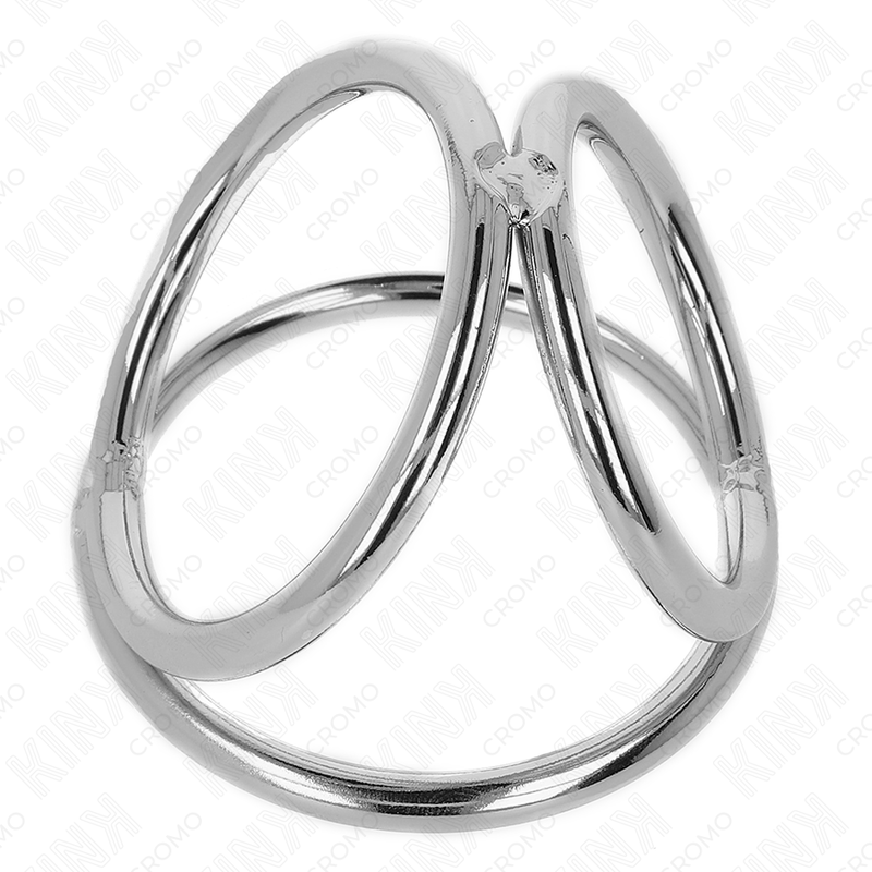 KINK - TRIPLE CHROME METAL PENIS RING 3.2 CM TO 4.5 CM KINK RING POWER - 5