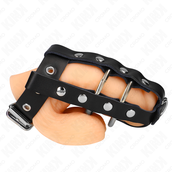 KINK - ADJUSTABLE PENIS CAGE WITH LOCK KINK RING POWER - 1