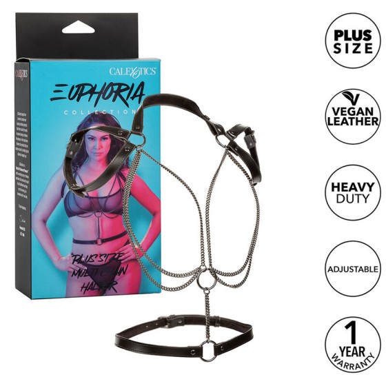 CALEXOTICS - EUPHORIA MULTICHAIN HALTER HARNESS PREMIUM PLUS SIZE CALEXOTICS - 1