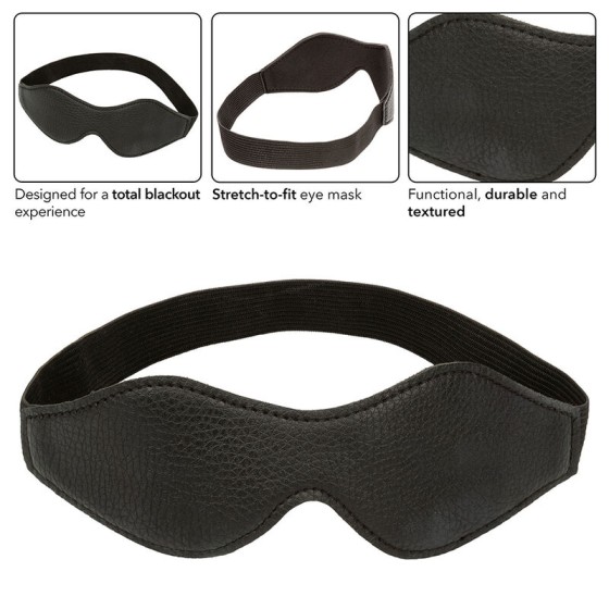 CALEXOTICS - NOCTURNAL EYE MASK PVC LEATHER BLACK CALEXOTICS - 4