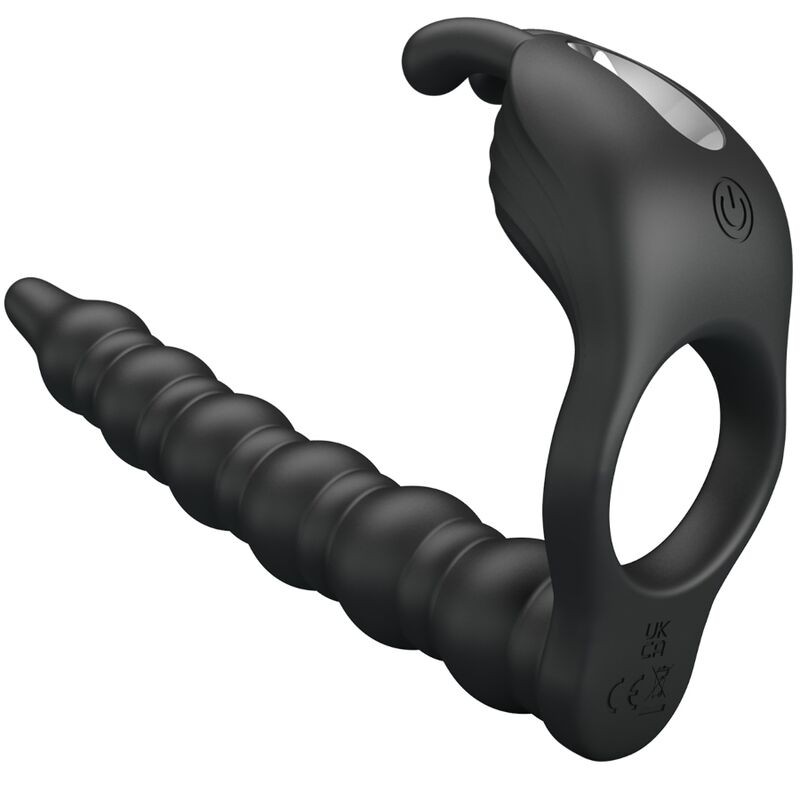 PRETTY LOVE - BLACKNEY PENIS RING WITH BLACK VIBRATOR PLUG PRETTY LOVE - 1