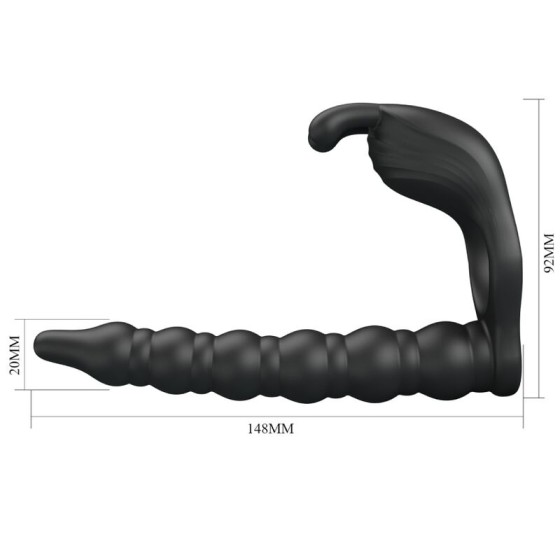 PRETTY LOVE - BLACKNEY PENIS RING WITH BLACK VIBRATOR PLUG PRETTY LOVE - 5