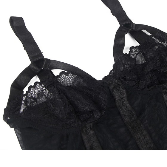 SUBBLIME - TEDDY WITH GARTER STRAP DETAIL CHEST BLACK L/XL SUBBLIME TEDDIES - 8