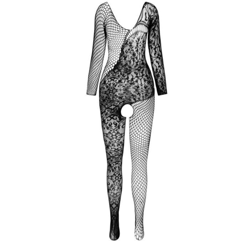 PASSION - BS 107 BODYSTOCKING BLACK ONE SIZE PASSION WOMAN BODYSTOCKINGS - 3