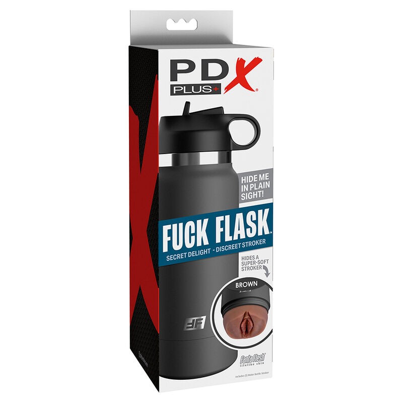 PDX PLUS - FUCK FLASK VAGINE DISCRET STROKER BROWN MODEL 2 PDX PLUS+ - 6