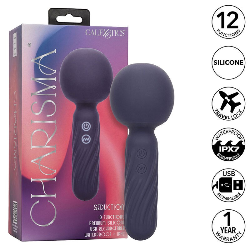 CALEXOTICS - CHARISMA SEDUCTION MASSAGER 12 FUNCTIONS 17.75 CM X 6.25 CM PURPLE CALEXOTICS - 1