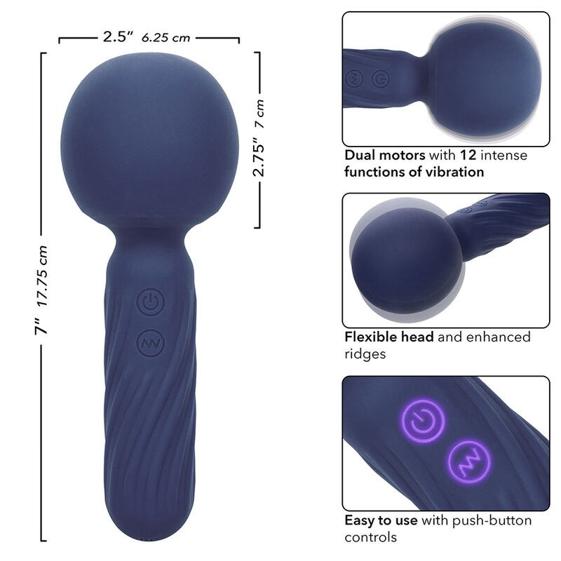 CALEXOTICS - CHARISMA SEDUCTION MASSAGER 12 FUNCTIONS 17.75 CM X 6.25 CM PURPLE CALEXOTICS - 7