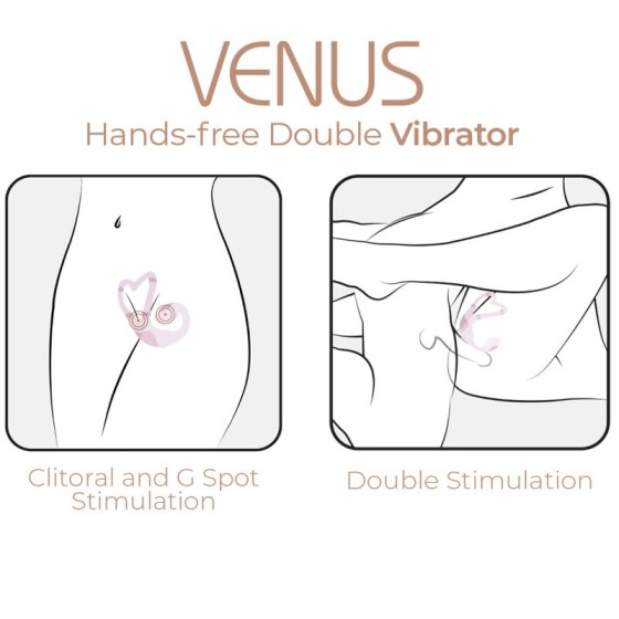 ADRIEN LASTIC - VENUS DOUBLE CLITORIS & G-SPOT STIMULATOR FREE APP PINK ADRIEN LASTIC - 10