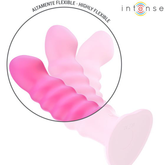 INTENSE - CINDY VIBRATOR SIZE L SPIRAL DESIGN 10 VIBRATIONS PINK REMOTE CONTROL INTENSE FUN - 4