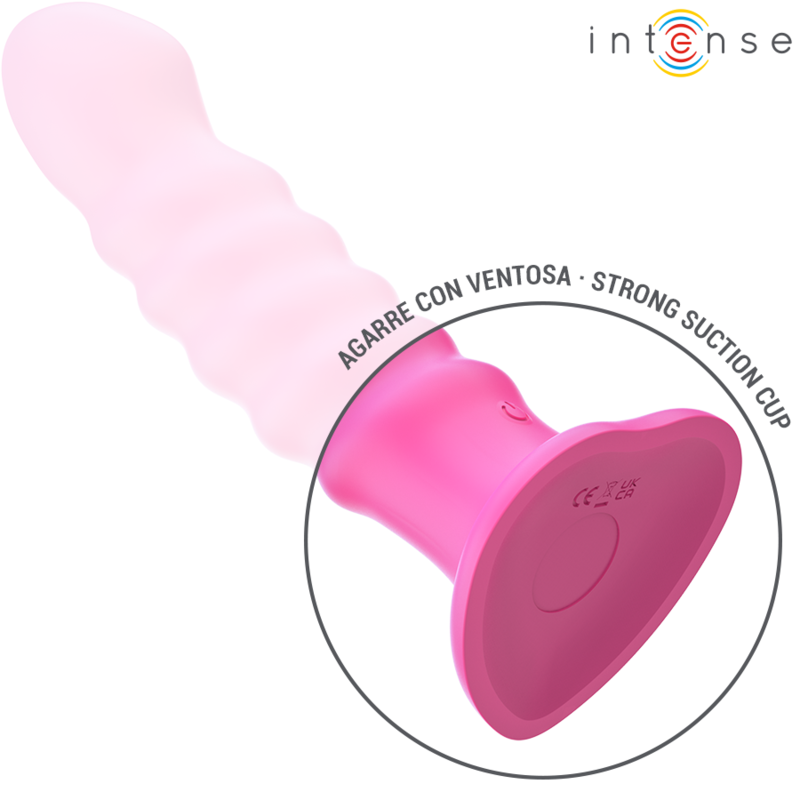 INTENSE - CINDY VIBRATOR SIZE L SPIRAL DESIGN 10 VIBRATIONS PINK REMOTE CONTROL INTENSE FUN - 6