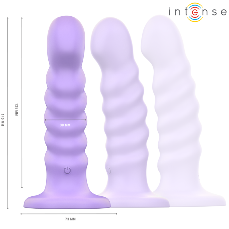 INTENSE - BRENDA VIBRATOR SIZE M SPIRAL DESIGN 10 VIBRATIONS PURPLE REMOTE CONTROL INTENSE FUN - 2