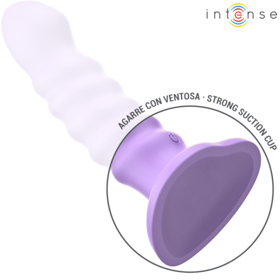 INTENSE - BRENDA VIBRATOR SIZE M SPIRAL DESIGN 10 VIBRATIONS PURPLE REMOTE CONTROL INTENSE FUN - 4