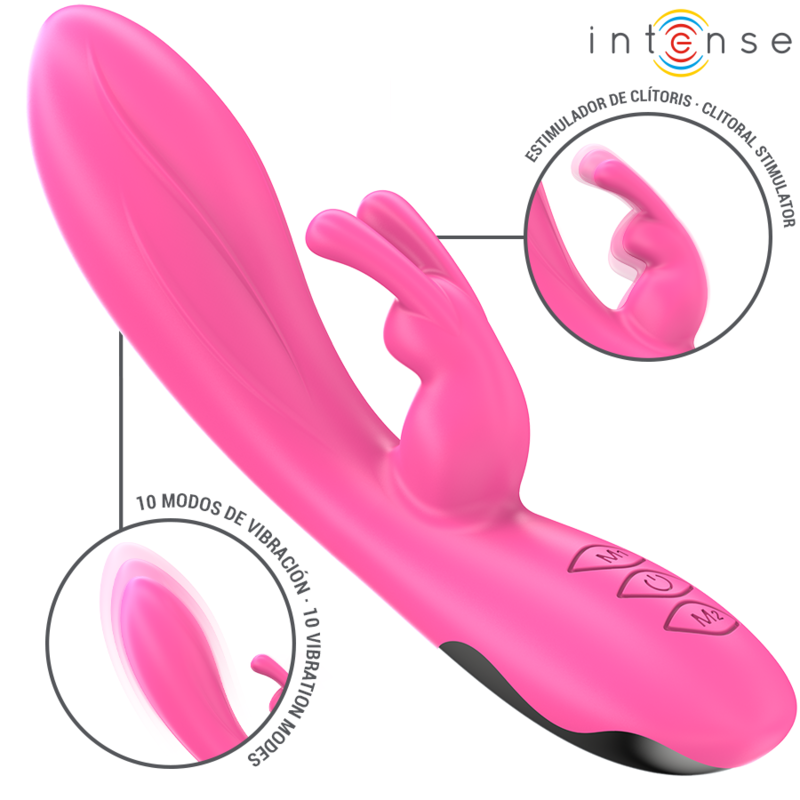 INTENSE - RANDALL RABBIT VIBRATOR 10 VIBRATIONS PINK INTENSE FUN - 1