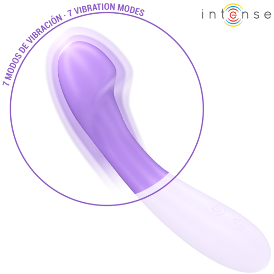 INTENSE - BECKY VIBRATOR 19 CM HEATABLE 7 VIBRATIONS PURPLE INTENSE FUN - 4