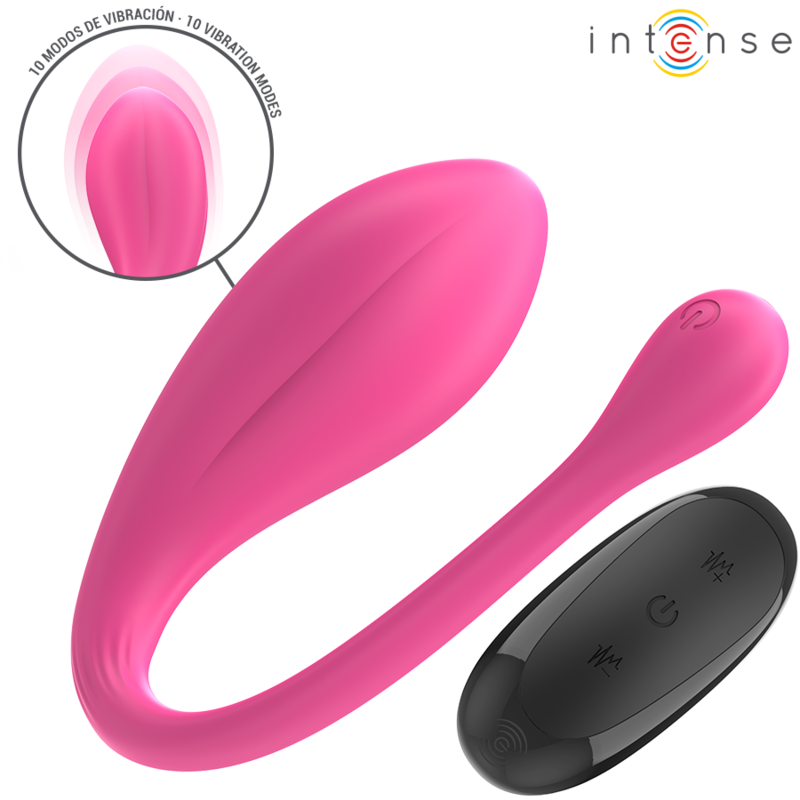 INTENSE - JANICE U VIBRATOR DOUBLE STIMULATION 10 VIBRATIONS PINK REMOTE CONTROL INTENSE COUPLES TOYS - 1