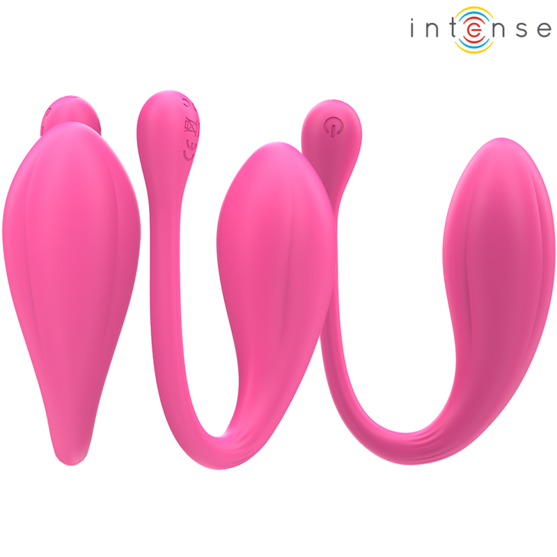 INTENSE - JANICE U VIBRATOR DOUBLE STIMULATION 10 VIBRATIONS PINK REMOTE CONTROL INTENSE COUPLES TOYS - 2