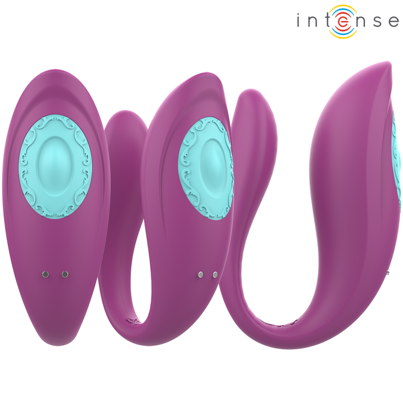 INTENSE - ANNIE U-SHAPED VIBRATOR AND STIMULATOR PURPLE REMOTE CONTROL INTENSE COUPLES TOYS - 2