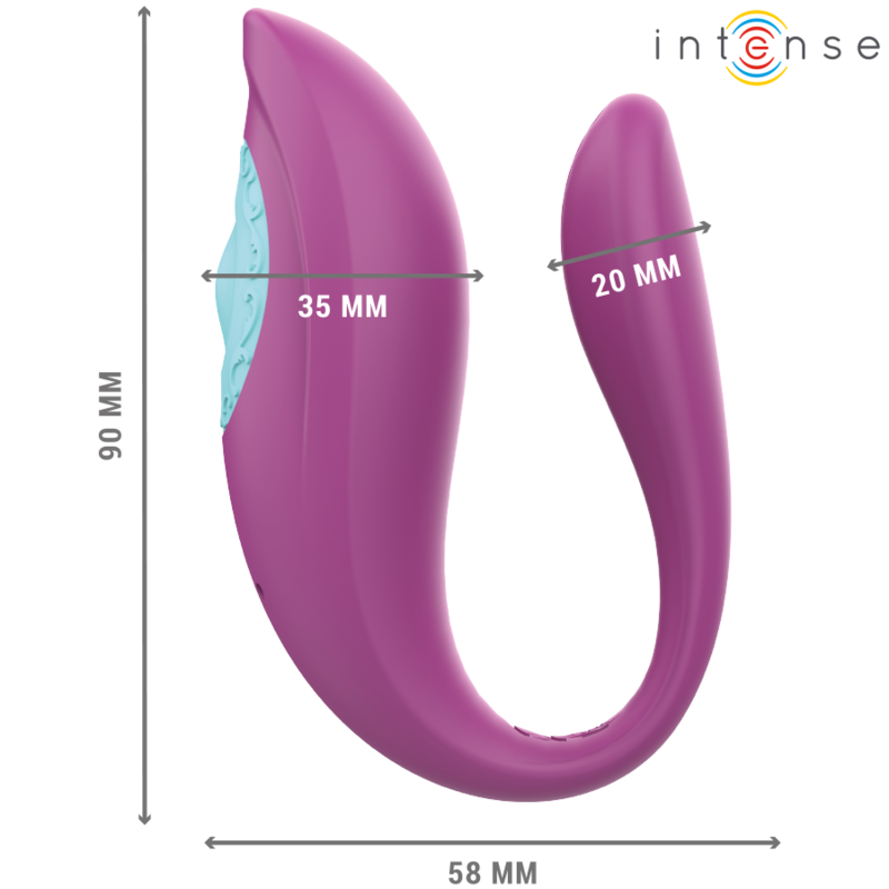 INTENSE - ANNIE U-SHAPED VIBRATOR AND STIMULATOR PURPLE REMOTE CONTROL INTENSE COUPLES TOYS - 3