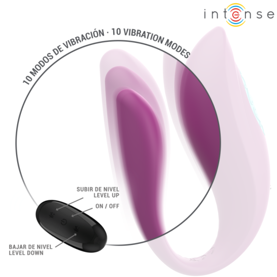 INTENSE - ANNIE U-SHAPED VIBRATOR AND STIMULATOR PURPLE REMOTE CONTROL INTENSE COUPLES TOYS - 4