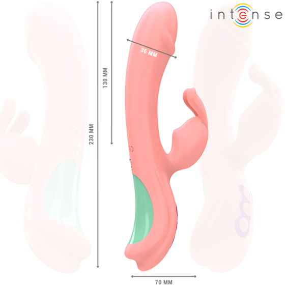 INTENSE - RACHEL RABBIT VIBRATOR 5 VIBRATIONS PINK INTENSE FUN - 6