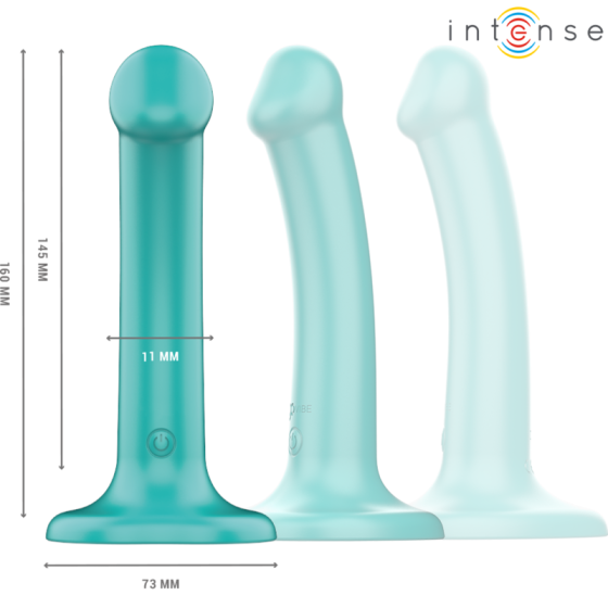 INTENSE - KATIE VIBRATOR WITH SUCTION CUP 10 VIBRATIONS BLUE REMOTE CONTROL INTENSE FUN - 6