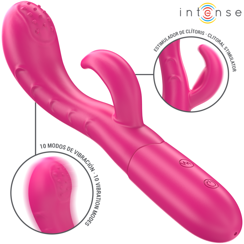 INTENSE - AMARA VIBRATOR WITH STIMULATING TONGUE 10 VIBRATIONS PINK INTENSE FUN - 1