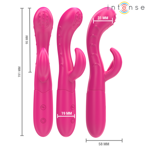 INTENSE - AMARA VIBRATOR WITH STIMULATING TONGUE 10 VIBRATIONS PINK INTENSE FUN - 2