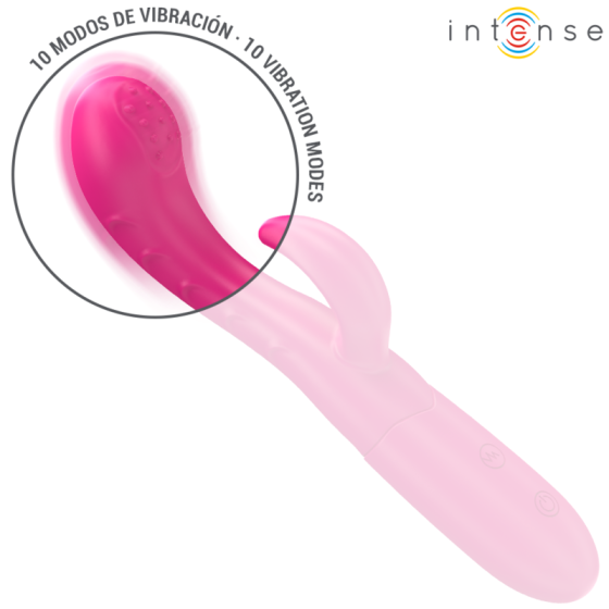 INTENSE - AMARA VIBRATOR WITH STIMULATING TONGUE 10 VIBRATIONS PINK INTENSE FUN - 3