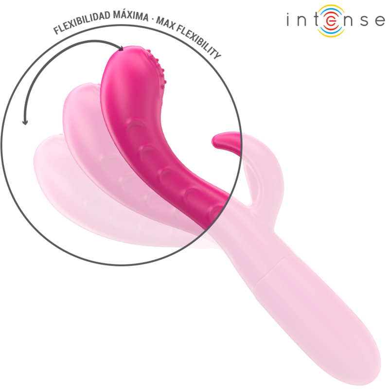 INTENSE - AMARA VIBRATOR WITH STIMULATING TONGUE 10 VIBRATIONS PINK INTENSE FUN - 4