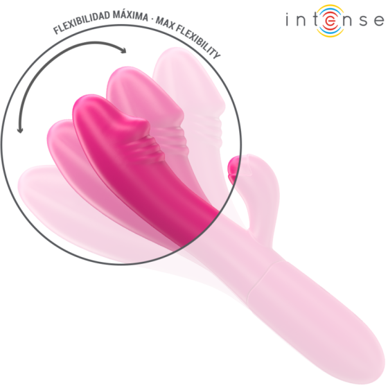 INTENSE - IVY FLEXIBLE VIBRATOR 10 VIBRATIONS WITH STIMULATING TONGUE PINK INTENSE FUN - 5